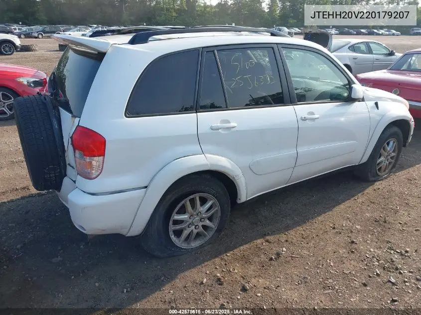 2002 Toyota Rav4 VIN: JTEHH20V220179207 Lot: 42575616