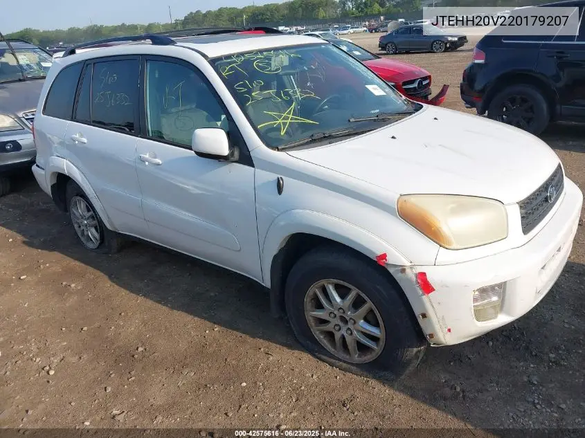 2002 Toyota Rav4 VIN: JTEHH20V220179207 Lot: 42575616