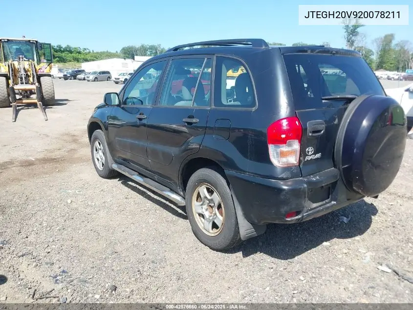 2002 Toyota Rav4 VIN: JTEGH20V920078211 Lot: 42576660