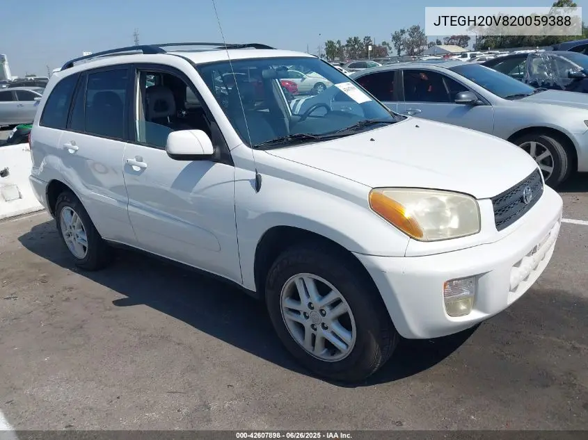 2002 Toyota Rav4 VIN: JTEGH20V820059388 Lot: 42607898