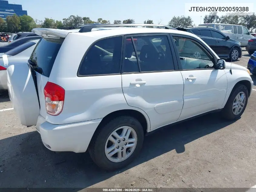 2002 Toyota Rav4 VIN: JTEGH20V820059388 Lot: 42607898
