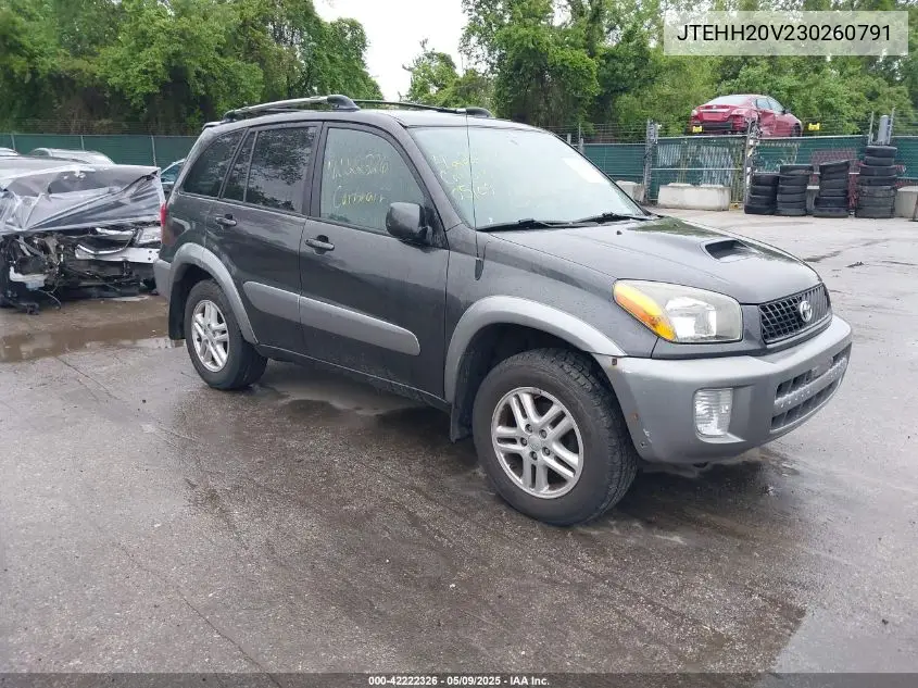 2003 Toyota Rav4 VIN: JTEHH20V230260791 Lot: 42222326