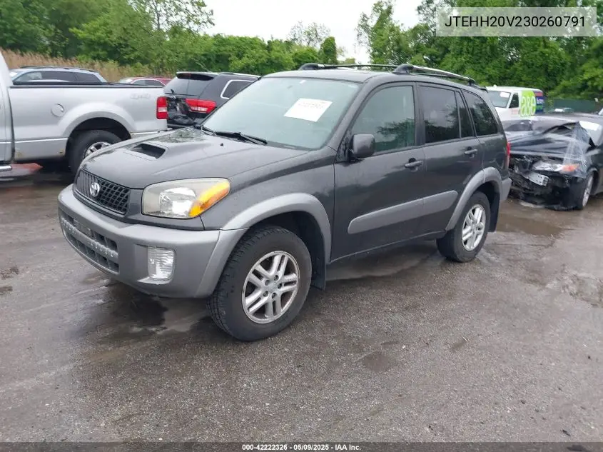 2003 Toyota Rav4 VIN: JTEHH20V230260791 Lot: 42222326