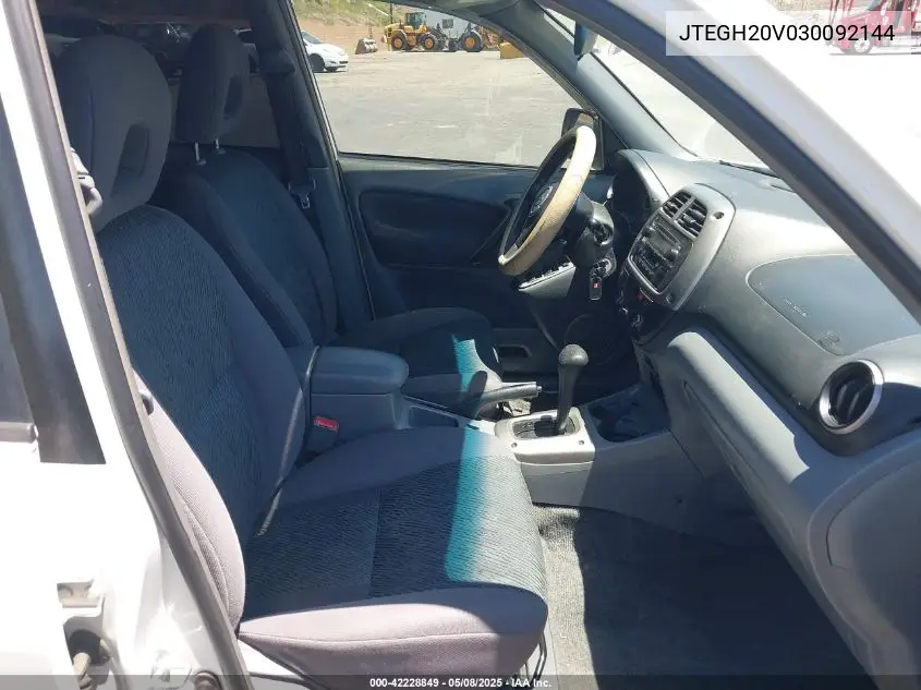 2003 Toyota Rav4 VIN: JTEGH20V030092144 Lot: 42228849