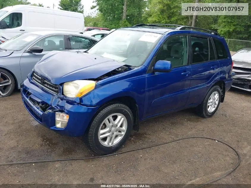 2003 Toyota Rav4 VIN: JTEGH20V830107957 Lot: 42231764