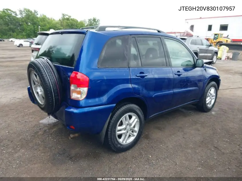 2003 Toyota Rav4 VIN: JTEGH20V830107957 Lot: 42231764