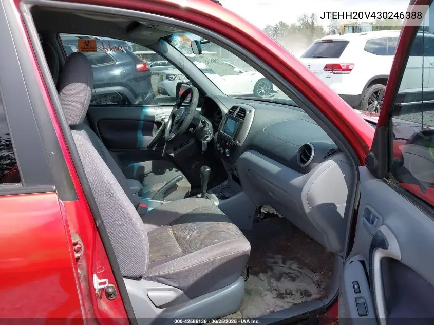 2003 Toyota Rav4 VIN: JTEHH20V430246388 Lot: 42586136