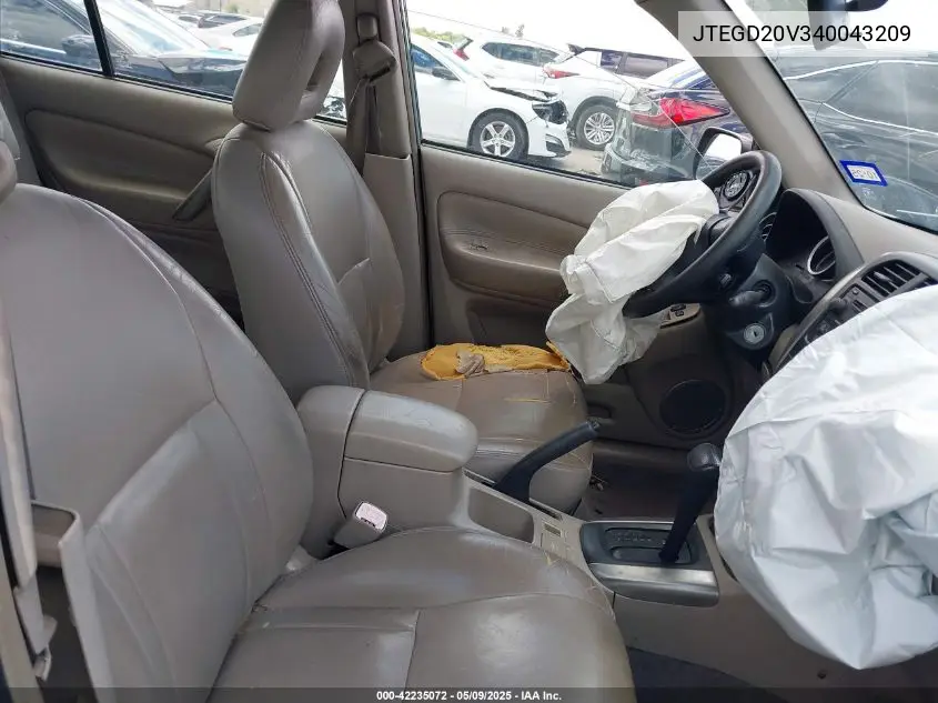 2004 Toyota Rav4 VIN: JTEGD20V340043209 Lot: 42235072