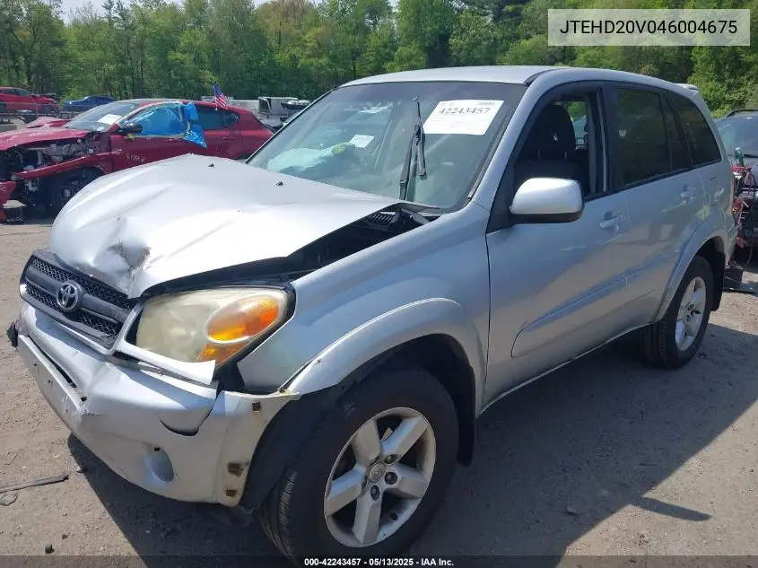 2004 Toyota Rav4 VIN: JTEHD20V046004675 Lot: 42243457