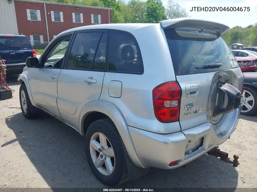 2004 Toyota Rav4 VIN: JTEHD20V046004675 Lot: 42243457