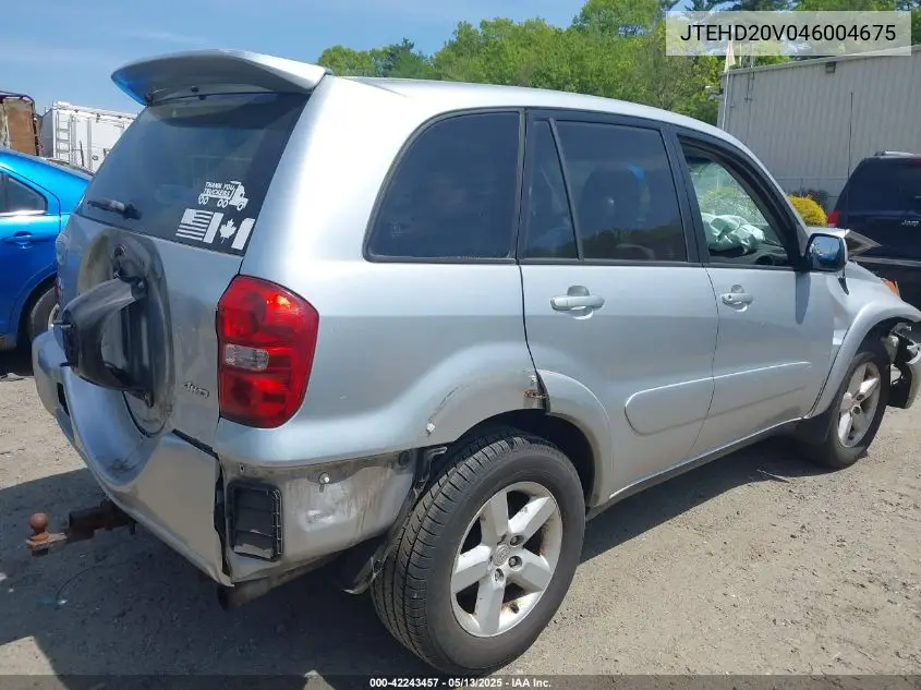 2004 Toyota Rav4 VIN: JTEHD20V046004675 Lot: 42243457