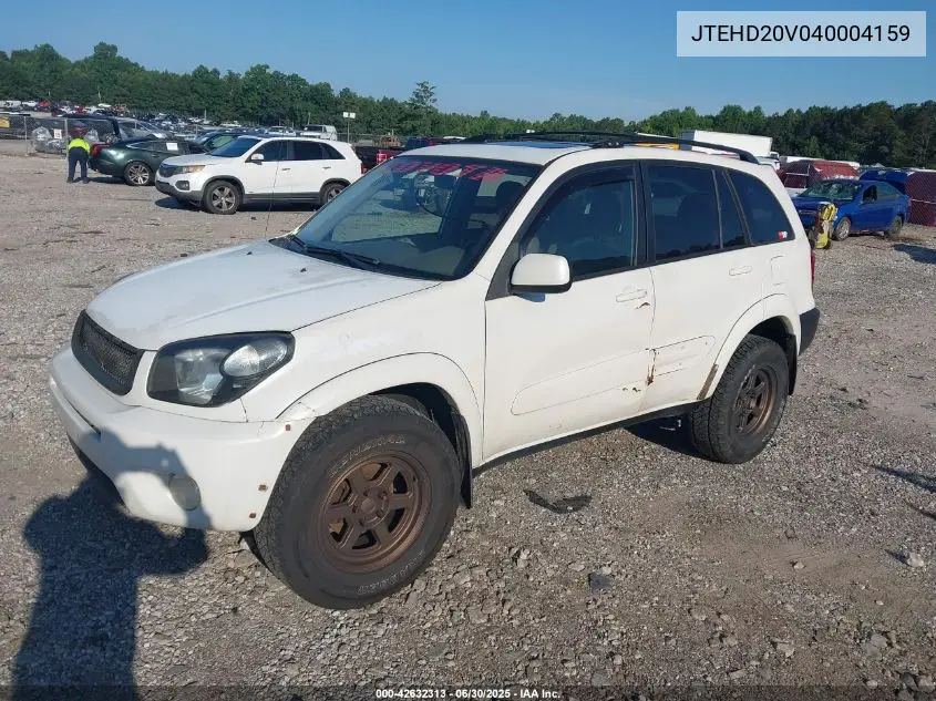 2004 Toyota Rav4 VIN: JTEHD20V040004159 Lot: 42632313