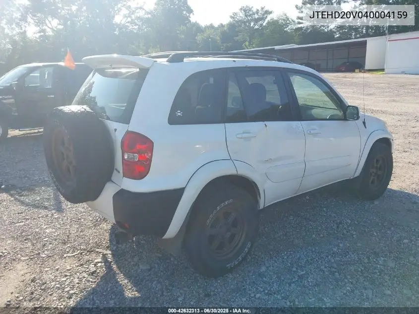 2004 Toyota Rav4 VIN: JTEHD20V040004159 Lot: 42632313