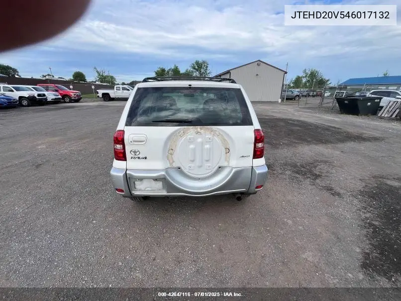 2004 Toyota Rav4 VIN: JTEHD20V546017132 Lot: 42647116