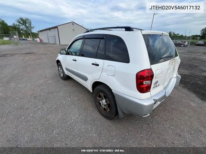 2004 Toyota Rav4 VIN: JTEHD20V546017132 Lot: 42647116