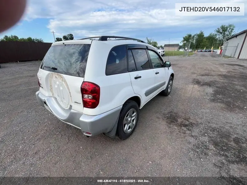 2004 Toyota Rav4 VIN: JTEHD20V546017132 Lot: 42647116