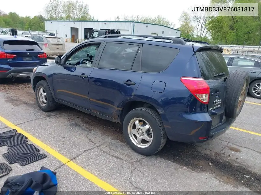 2007 Toyota Rav4 VIN: JTMBD33V876031817 Lot: 42257571