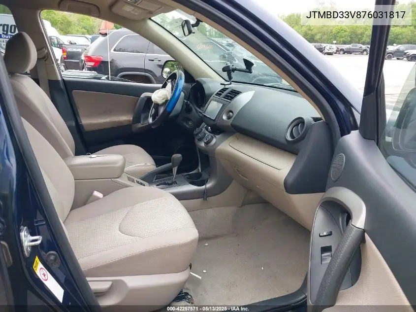 2007 Toyota Rav4 VIN: JTMBD33V876031817 Lot: 42257571