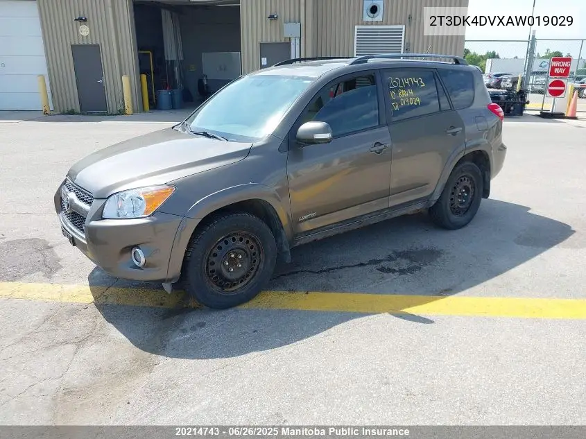 2010 Toyota Rav4 Limited V6 VIN: 2T3DK4DVXAW019029 Lot: 20214743