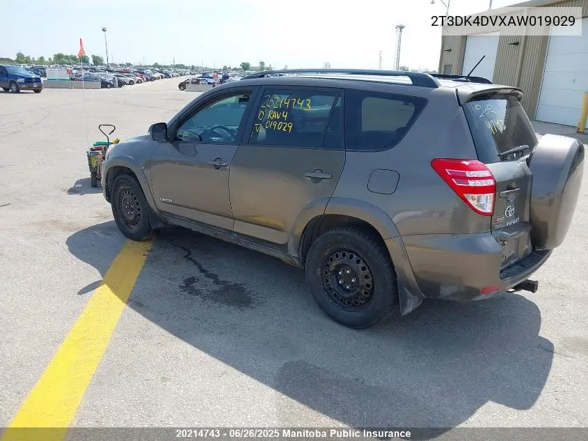 2010 Toyota Rav4 Limited V6 VIN: 2T3DK4DVXAW019029 Lot: 20214743