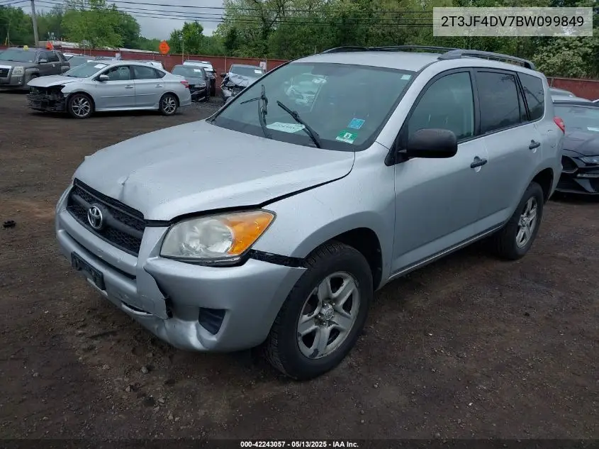 2011 Toyota Rav4 VIN: 2T3JF4DV7BW099849 Lot: 42243057
