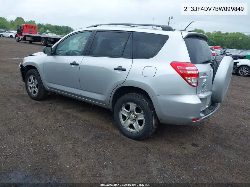 2011 Toyota Rav4 VIN: 2T3JF4DV7BW099849 Lot: 42243057