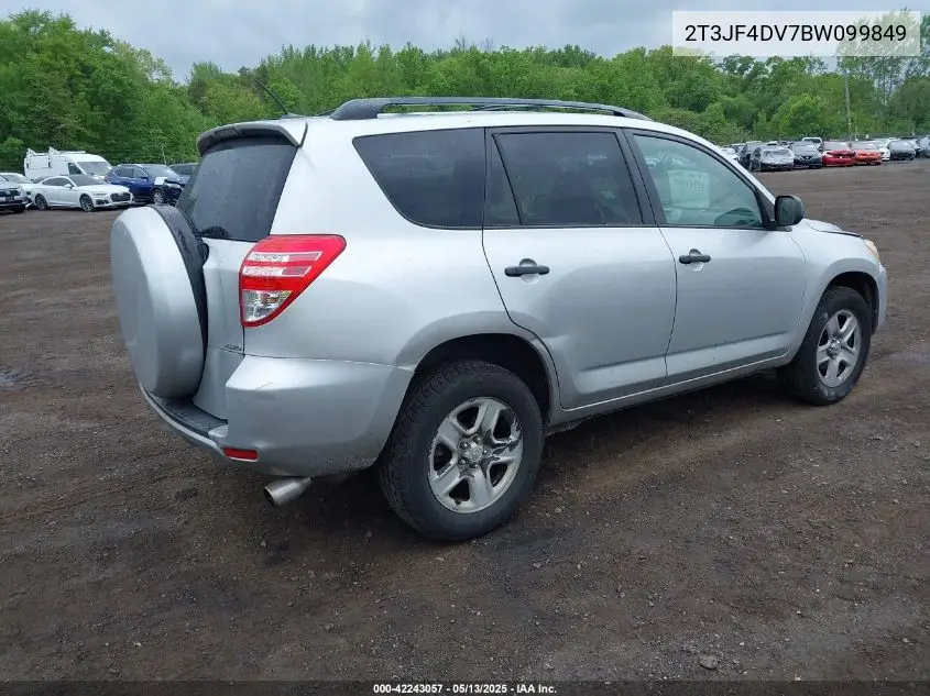 2011 Toyota Rav4 VIN: 2T3JF4DV7BW099849 Lot: 42243057