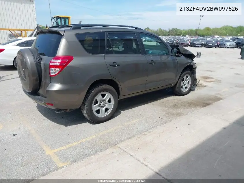 2011 Toyota Rav4 VIN: 2T3ZF4DV2BW097526 Lot: 42264406