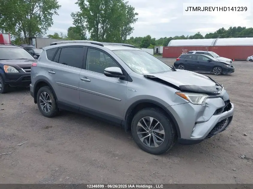 2017 Toyota Rav4 Hybrid Le+ VIN: JTMRJREV1HD141239 Lot: 12346599