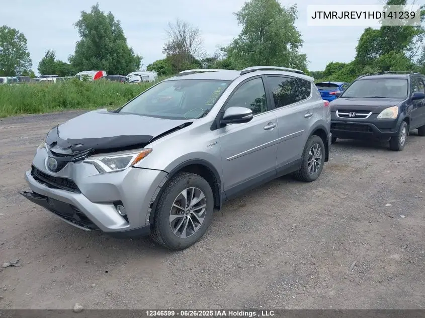 2017 Toyota Rav4 Hybrid Le+ VIN: JTMRJREV1HD141239 Lot: 12346599