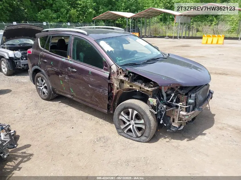2017 Toyota Rav4 Le VIN: 2T3ZFREV7HW362123 Lot: 42241261