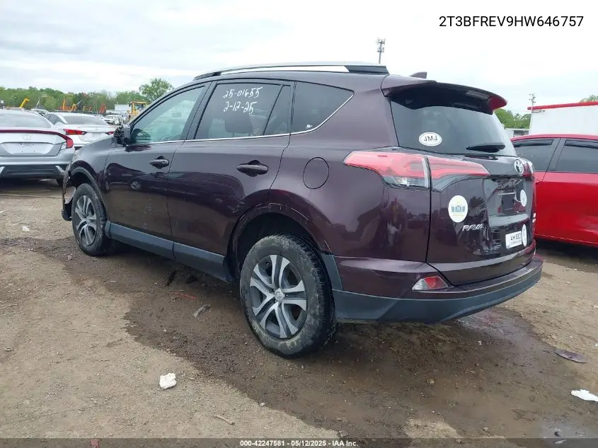 2017 Toyota Rav4 Le VIN: 2T3BFREV9HW646757 Lot: 42247581