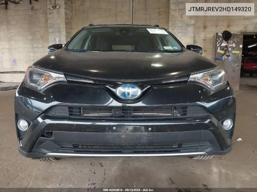 2017 Toyota Rav4 Hybrid Xle VIN: JTMRJREV2HD149320 Lot: 42252614