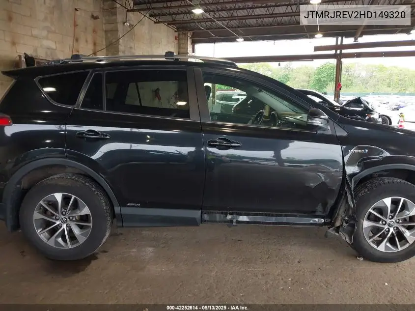 2017 Toyota Rav4 Hybrid Xle VIN: JTMRJREV2HD149320 Lot: 42252614