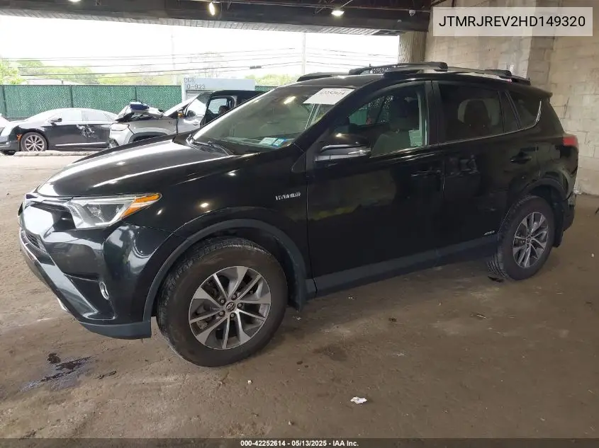 2017 Toyota Rav4 Hybrid Xle VIN: JTMRJREV2HD149320 Lot: 42252614