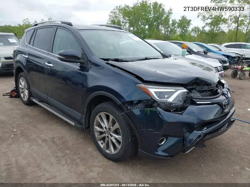 2017 Toyota Rav4 Limited VIN: 2T3DFREV4HW590333 Lot: 42257233
