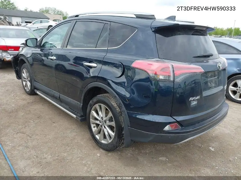 2017 Toyota Rav4 Limited VIN: 2T3DFREV4HW590333 Lot: 42257233