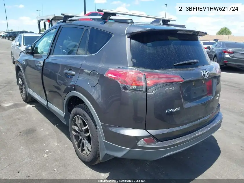 2017 Toyota Rav4 Le VIN: 2T3BFREV1HW621724 Lot: 42261899