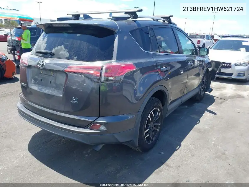 2017 Toyota Rav4 Le VIN: 2T3BFREV1HW621724 Lot: 42261899
