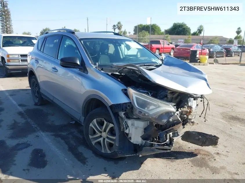 2017 Toyota Rav4 Le VIN: 2T3BFREV5HW611343 Lot: 42583436
