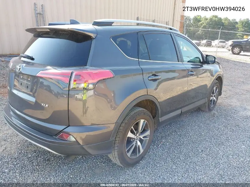 2017 Toyota Rav4 Xle VIN: 2T3WFREV0HW394026 Lot: 42605181