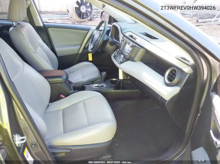 2017 Toyota Rav4 Xle VIN: 2T3WFREV0HW394026 Lot: 42605181