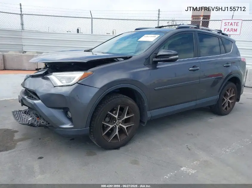 2017 Toyota Rav4 Se VIN: JTMJFREV5HJ155712 Lot: 42613998