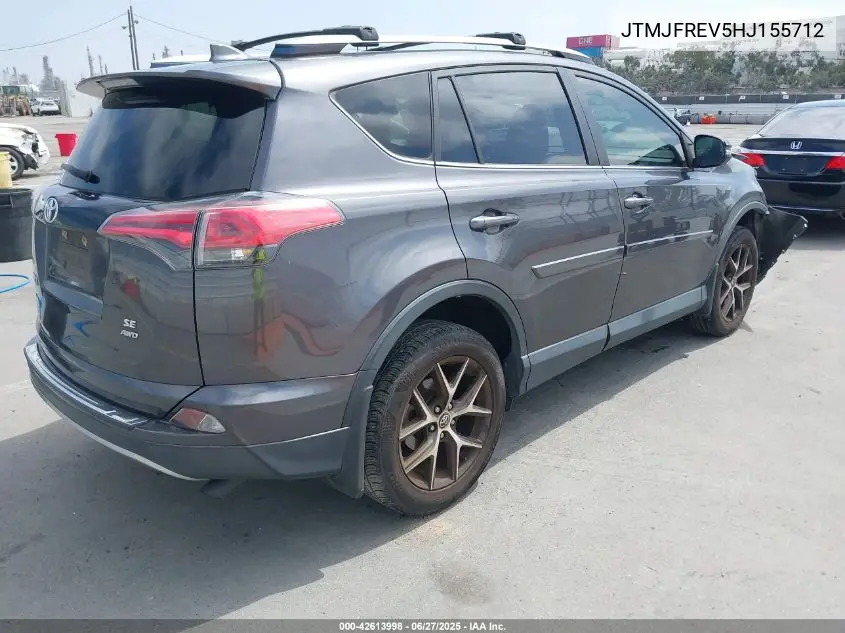 2017 Toyota Rav4 Se VIN: JTMJFREV5HJ155712 Lot: 42613998