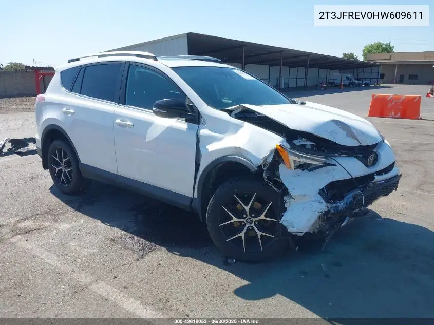 2017 Toyota Rav4 Se VIN: 2T3JFREV0HW609611 Lot: 42618053