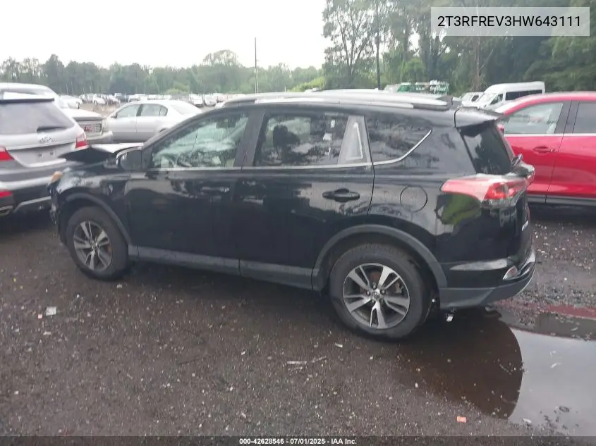 2017 Toyota Rav4 Xle VIN: 2T3RFREV3HW643111 Lot: 42628546