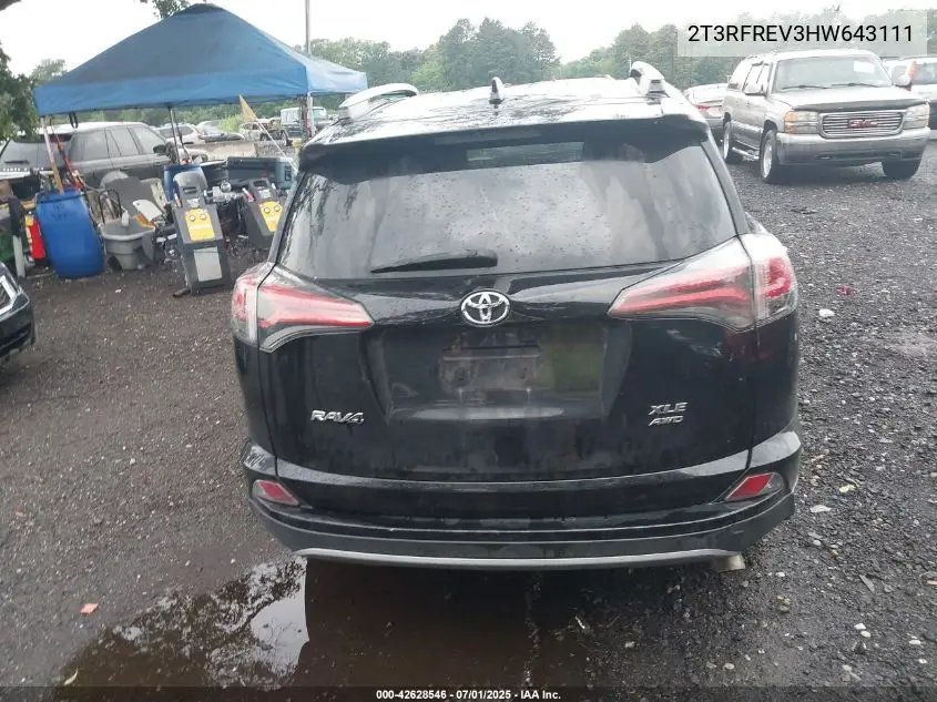 2017 Toyota Rav4 Xle VIN: 2T3RFREV3HW643111 Lot: 42628546