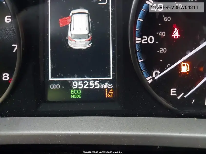 2017 Toyota Rav4 Xle VIN: 2T3RFREV3HW643111 Lot: 42628546