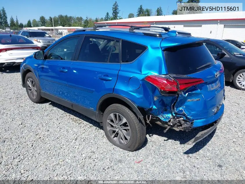 2017 Toyota Rav4 Hybrid Xle VIN: JTMRJREV5HD115601 Lot: 42629060