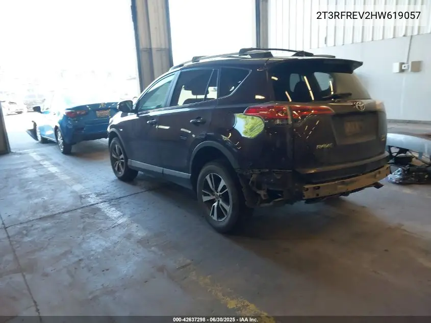 2017 Toyota Rav4 Xle VIN: 2T3RFREV2HW619057 Lot: 42637298